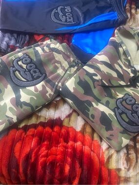 Camo Jogger Pants with Logo Patch